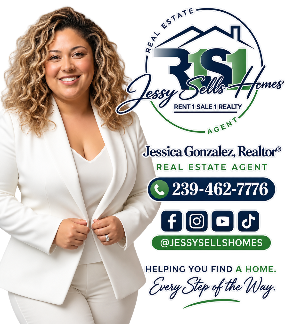 Jessica Gonzalez, Jessy Sells Homes, Rent 1 Sale 1 Realty. Call 239-462-7776.